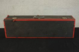 An early 20th century brass trombone. L.87 W.25 D.22cm.
