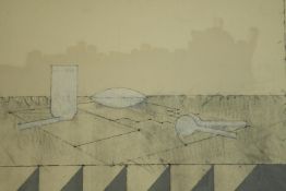 Michael Kenny (1941-1999), A Quiet and Secret Place VII 1983, mixed media on paper, bearing Juda