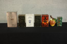 Six assorted bottles of alcohol to include Chabot XO Armagnac, two boxed bottles of Chivas 21 year