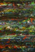 Bernard Andreletti (B.1953, French), Abstract on canvas, unframed, bearing label verso. H.101 W.