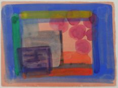 20th century, Abstract, watercolour on paper, unsigned, framed. H.72 W.73cm