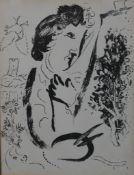 Marc Chagall (1887- 1985, Belarussian), In Front of the Picture, a coloured lithograph, framed and
