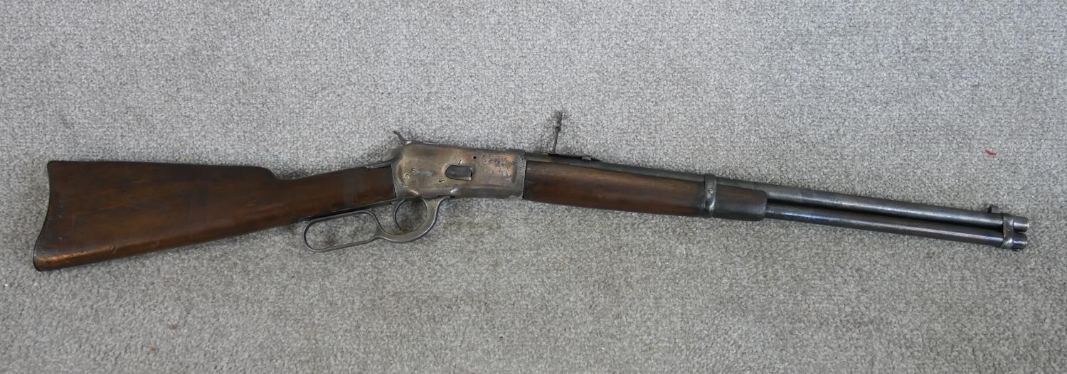 A deactivated Winchester 1892 lever action 20 inch barrel Saddle carbine /rifle and bearing - Image 4 of 5