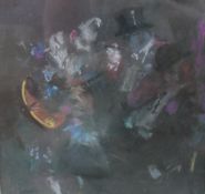 A 20th century, circus ring leader, pastel on paper, unsigned and framed. H.47 W.47cm
