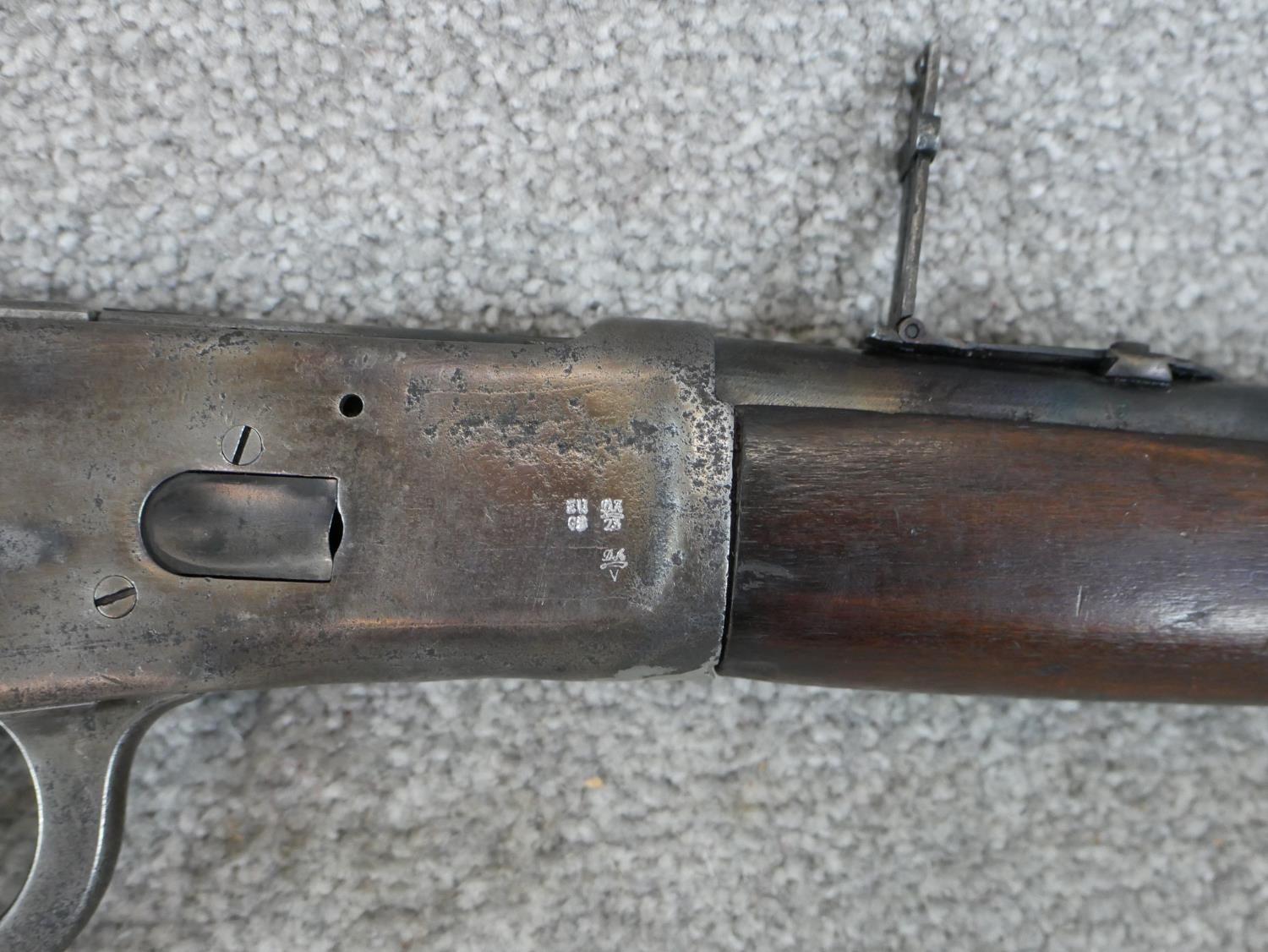 A deactivated Winchester 1892 lever action 20 inch barrel Saddle carbine /rifle and bearing - Image 3 of 5