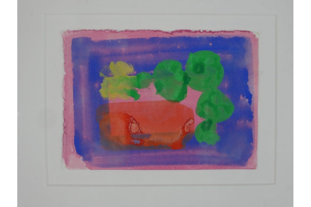 A 20th century, abstracts, two watercolours on papers, unsigned and framed. H.37 W.43cm - Image 3 of 6