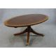 A Regency style inlaid mahogany oval coffee table raised on turned central column on four outswept - Image 5 of 6