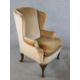 A 19th century mahogany framed chair, upholstered in brown Dralon fabric, raised on cabriole - Image 4 of 4