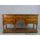 A 20th century oak five drawer sideboard with brass swing handles, raised on turned support with - Image 1 of 8