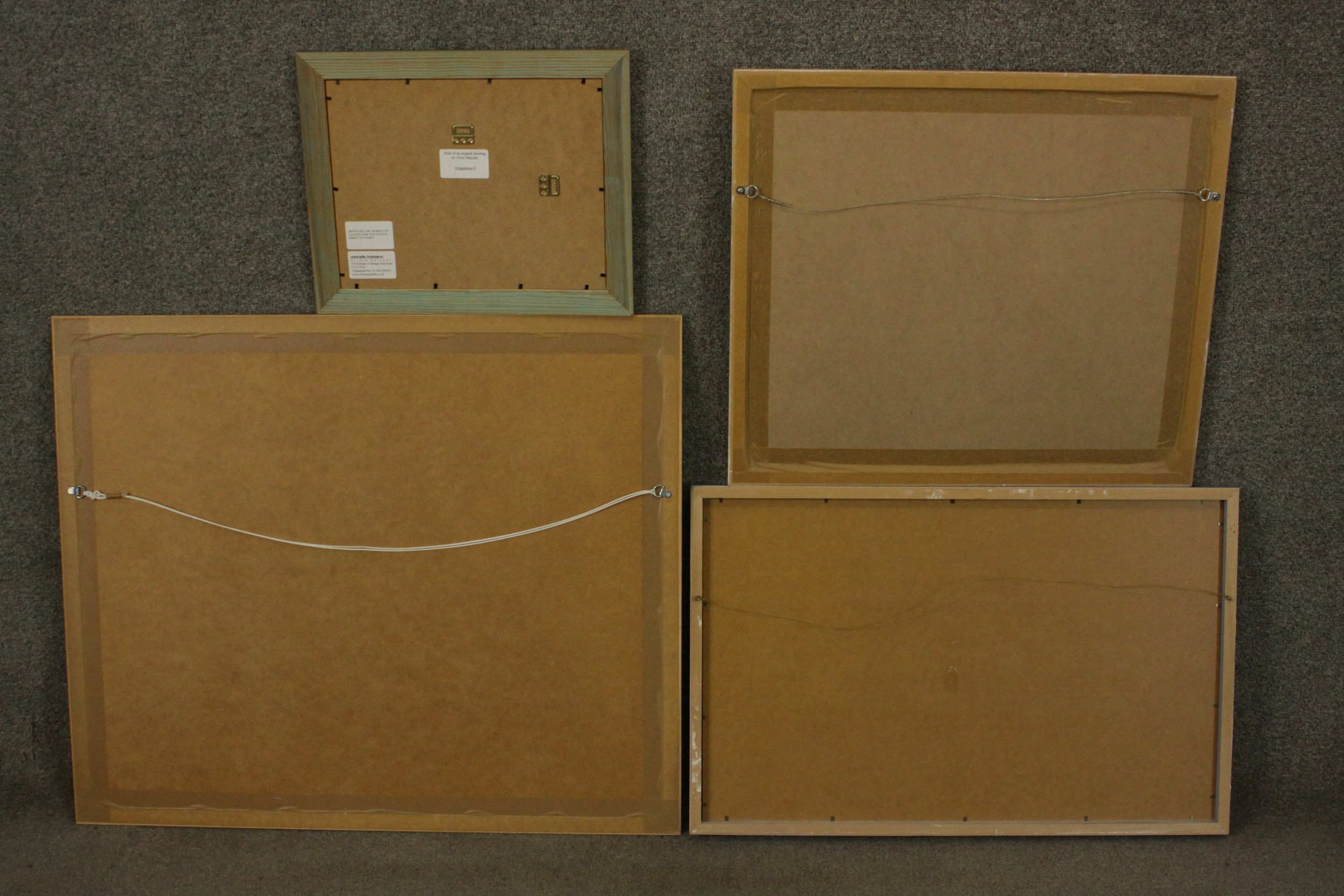 Four framed and glazed prints of coastal scenes. A signed print of Kingsdown II by Clive Metcalfe, a - Image 16 of 19