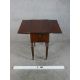 A 19th century mahogany drop leaf sewing table, with twin drawers to one end, raised on turned - Image 6 of 6