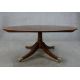A Regency style inlaid mahogany oval coffee table raised on turned central column on four outswept - Image 2 of 6