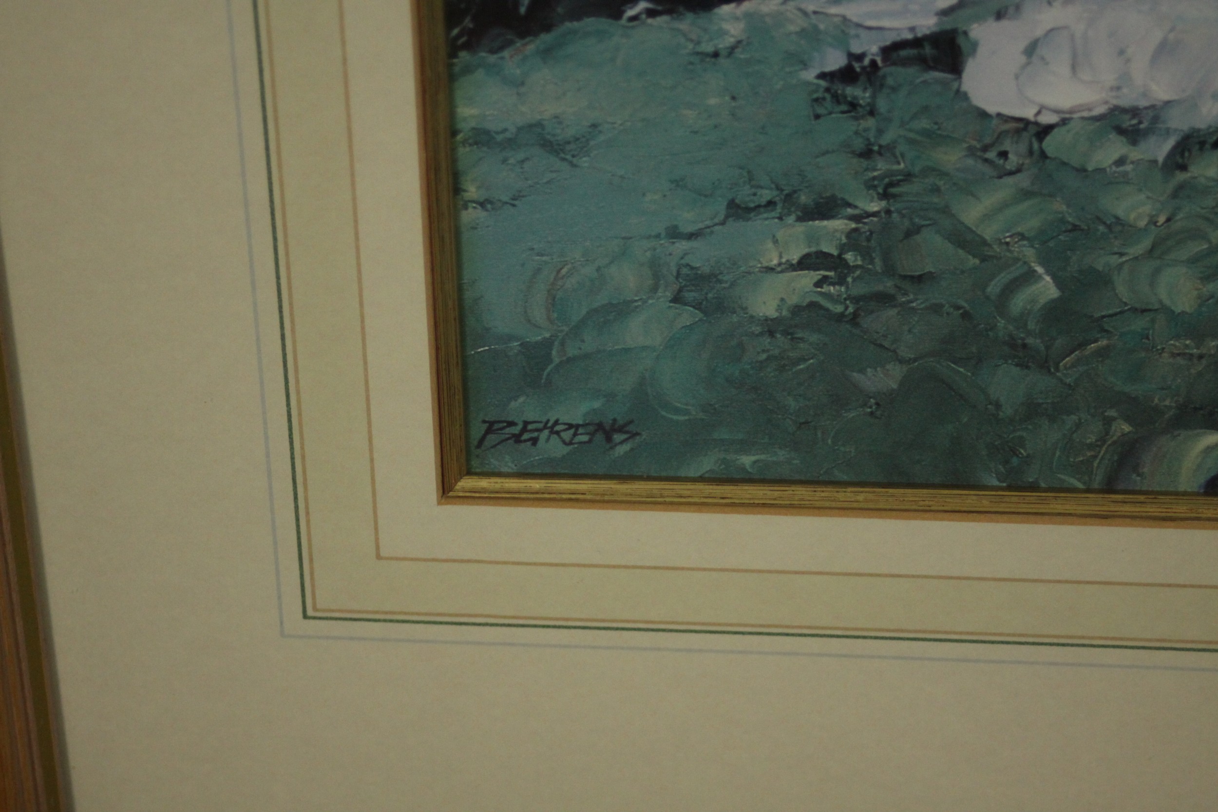 Four framed and glazed prints of coastal scenes. A signed print of Kingsdown II by Clive Metcalfe, a - Image 6 of 19
