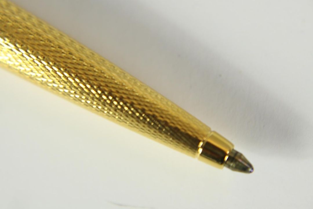 A mid 20th century boxed gold plated Dunhill rollerball pen. H.6 W.17.5 D.4cm. (box) - Image 10 of 10
