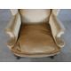 A 19th century mahogany framed chair, upholstered in brown Dralon fabric, raised on cabriole - Image 2 of 4