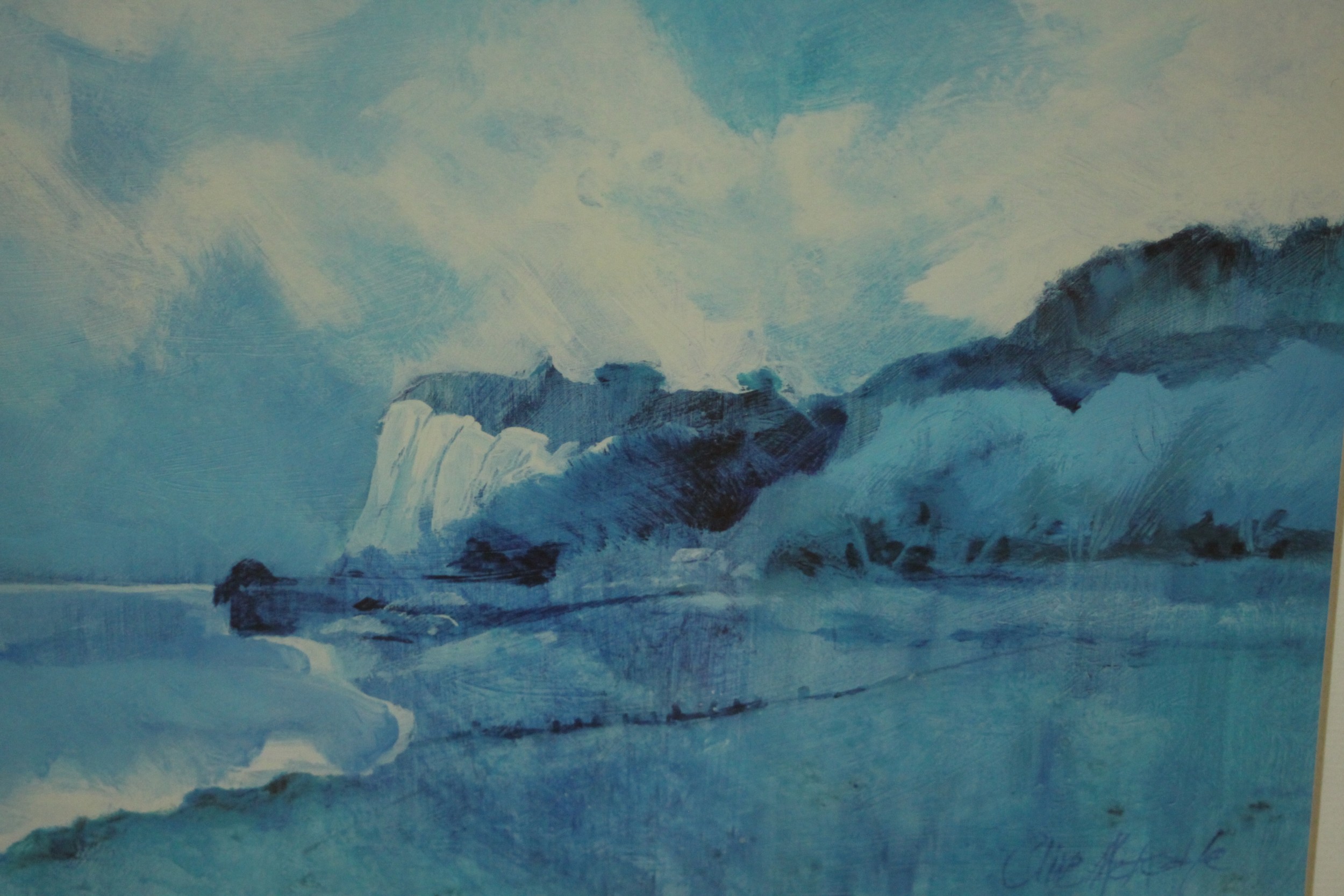 Four framed and glazed prints of coastal scenes. A signed print of Kingsdown II by Clive Metcalfe, a - Image 3 of 19