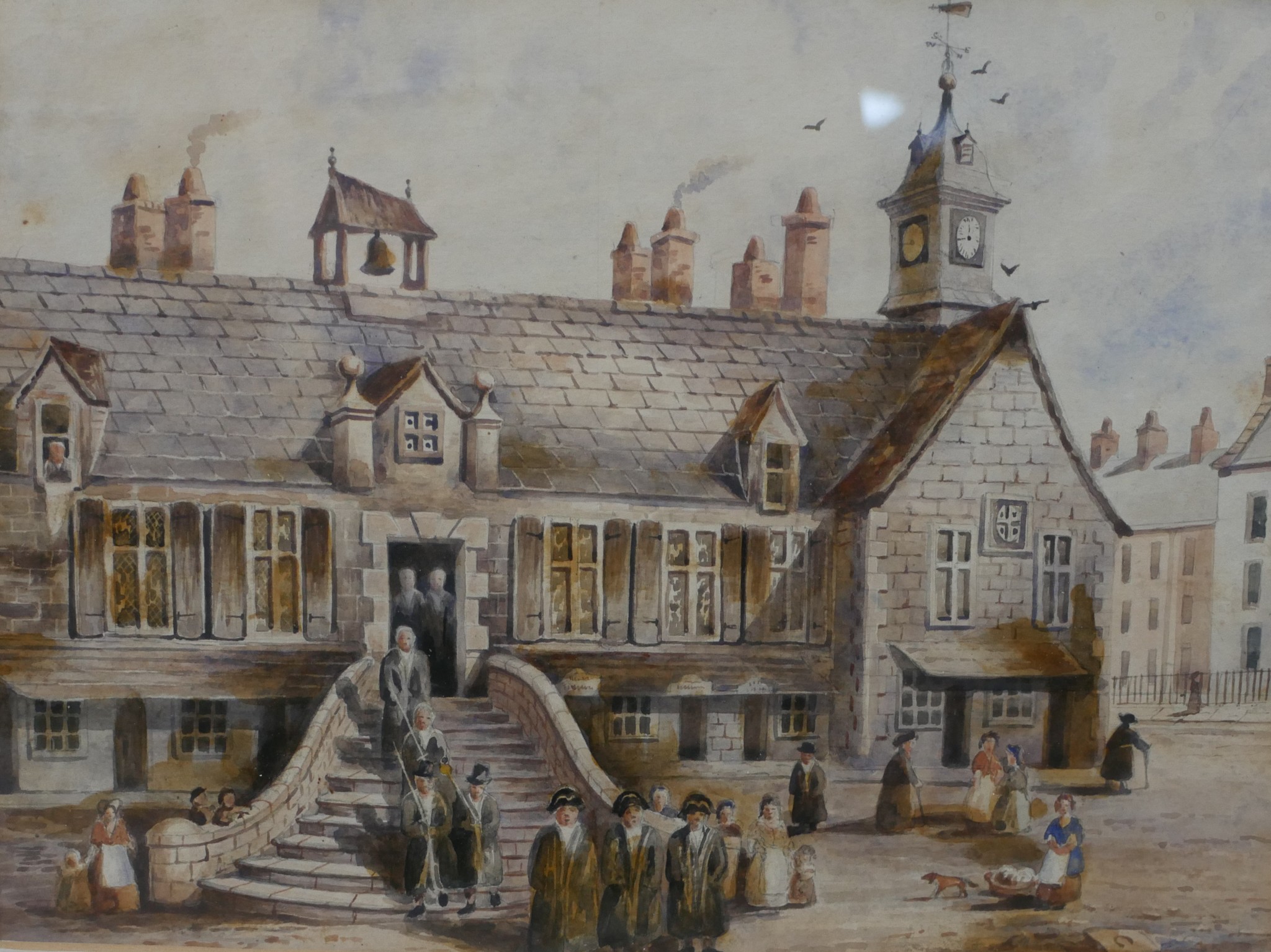 19th/early 20th century British school, Carlisle Town Hall & Carlisle Cross, two unsigned - Image 5 of 8