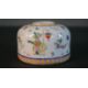 A 19th century hand painted Chinese DouCai porcelain brush washer decorated with flowers, - Image 2 of 4