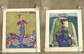 Alexander Ivanov (Russian 1950-1998); two unframed coloured limited edition coloured lithographs,