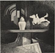 TREVOR FRANKLAND (British 1931-2011). A well worked drawing. Unfinished and unsigned. Showing a vase