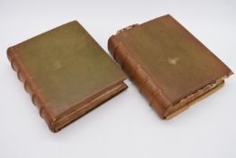 Audrey Beardsley 1893 - Morte Darthur Vol. 1 and 2; full leather binding with five raised bands on