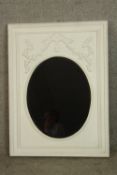A 19th century painted composite framed wall mirror. H.81 W.60cm.