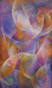 Graham Kearsley, 20th century, abstract cubist style of various shapes, watercolour on board, pencil