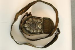 Reliquary case containing a small head. H.9 x W.7cm.