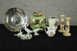 A 1930s Poole Pottery vase designed by Truda Carter, decorated with sprays of flowers, impressed and