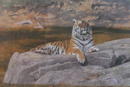 Anthony Gibbs (British, b.1951). Print titled ‘Quizzical Quadruped’. Signed and numbered in