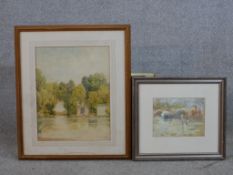 John Fullwood (British 1854-1931) people rowing on the river, waterolour on paper, signed,