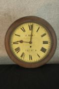 An early 20th century Beha, Bridget of Liverpool. school house style wall clock, the white painted