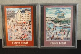 Bin Kashiwa (b.1944, Japanese) two mid 20th century coloured Paris-Naiff posters, Plateau
