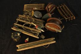 Antique fly fishing gear. Largest L.23cm.