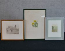 John Clue (20th century), Mona Lisa, Akoroa New Zealand, pencil signed limited edition etching on
