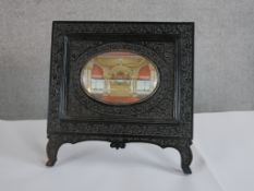 A 19th century Anglo-Indian miniature; Peacock Throne, in the Diwan-o-Khas in the Red Fort Delhi