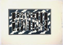TREVOR FRANKLAND (British 1931-2011). Linocut numbered 2/75 copies. Signed lower right in pencil.