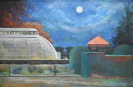 Dorothy Southern. Still life. Oil on board. Titled 'Late Visitors'. A label on the back for the Mall