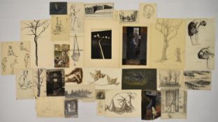 TREVOR FRANKLAND (British 1931-2011). A collection of 34 studies. Mostly drawing but also an etching