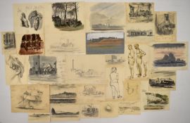 TREVOR FRANKLAND (British 1931-2011). A large collection of 60 studies in ink, pencil and