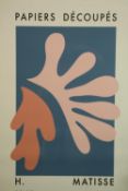 Henri Matisse 'Papiers Decoupes'. Poster. Framed and glazed. H.101 W.71cm.