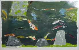 Elizabeth Violet Blackadder (Scottish 1931-2021) Koi Carp. Limited edition of 80 copies only. This
