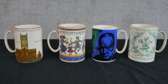 Four limited edition Wedgwood limited edition porcelain tankards to commemorate the Pearly Kings &