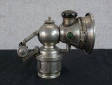 An early 20th century Joseph Lucas of Birmingham bicycle lamp. H.17 W.19 D.11cm