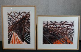 P. W. Fenton (21st century) Cutty Sark, two framed pencil signed coloured limited edition screen