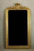 Pier glass, 19th century carved giltwood and gesso. H.160 x W.90 cm.
