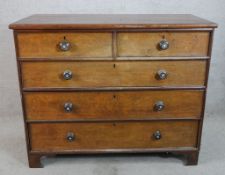 Chest, 19th century mahogany. H.102 W.125 D.55cm
