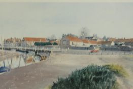 Andrew Dibben (20th century) Blakeney, a framed pencil signed limited edition coloured print. H.61
