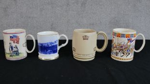 Two limited edition Wedgwood limited edition porcelain tankards designed by Richard Guyatt to