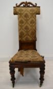 Prie Dieu, William lV mahogany. H.103 cm.